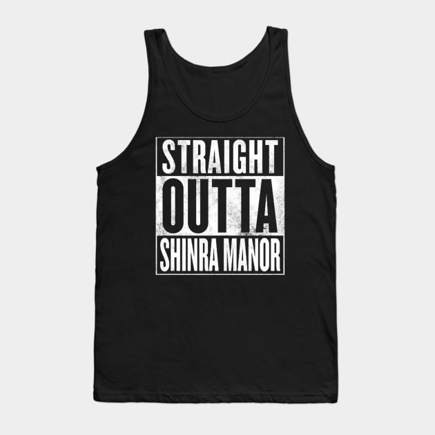 Straight Outta Shinra Manor - Final Fantasy VII Tank Top by thethirddriv3r